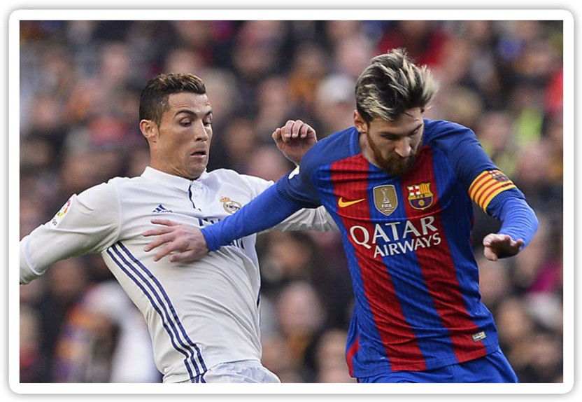 LIONEL MESSI AND CRISTIANO RONALDO GIANT WALL ART PICTURE PRINT PHOTO POSTER