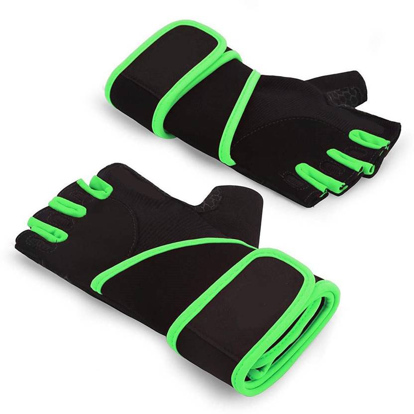 Quinergys ® Handcrafted Leather Gym Gloves with 12 inch Wrist Support