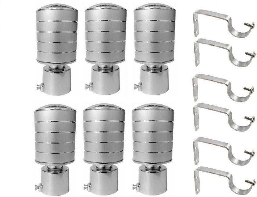 Boruz Silver Rod Rail Bracket Curtain Knobs Curtain Rods Price