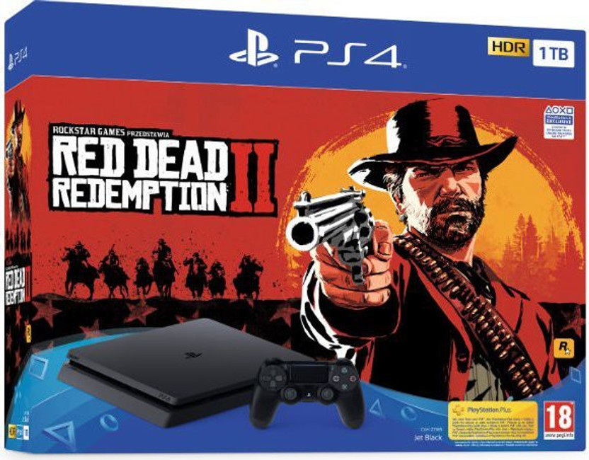 SONY PlayStation 4 (PS4) Slim 1 TB with Red Dead Redemption 2(Jet Black)