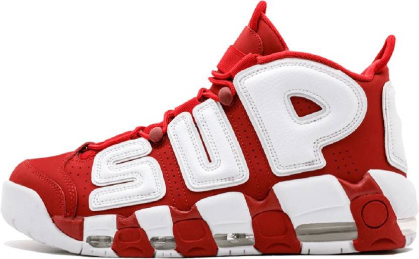 Congelar Hipócrita yermo Air More Uptempo Supreme Running Shoes For Men - Buy Red, White Color Air  More Uptempo Supreme Running Shoes For Men Online at Best Price - Shop  Online for Footwears in India 