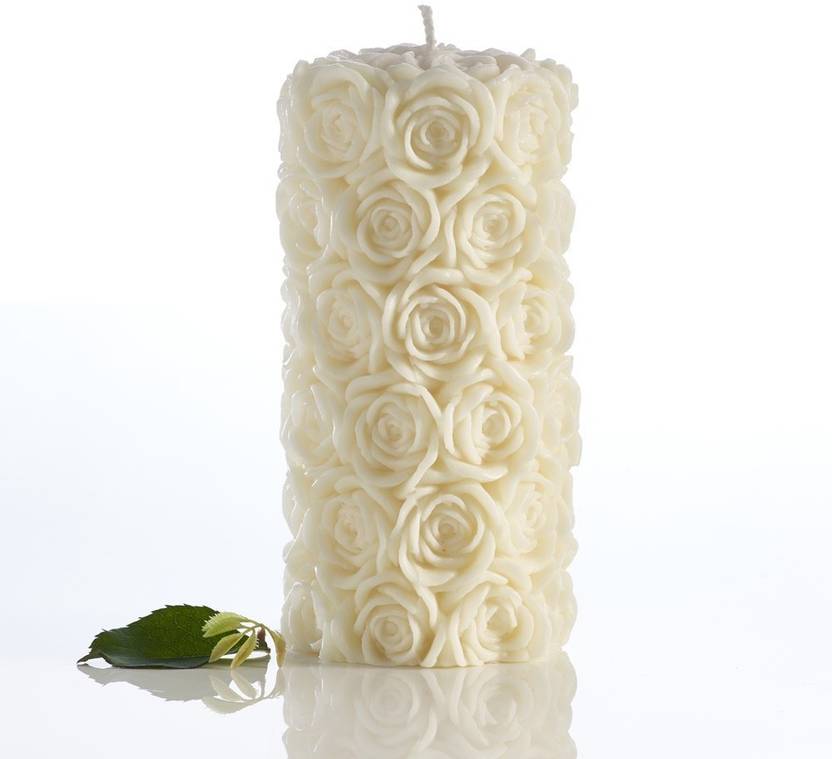Fabulous Candles Rose Pillar Candles Used Paraffin Candle Wax For