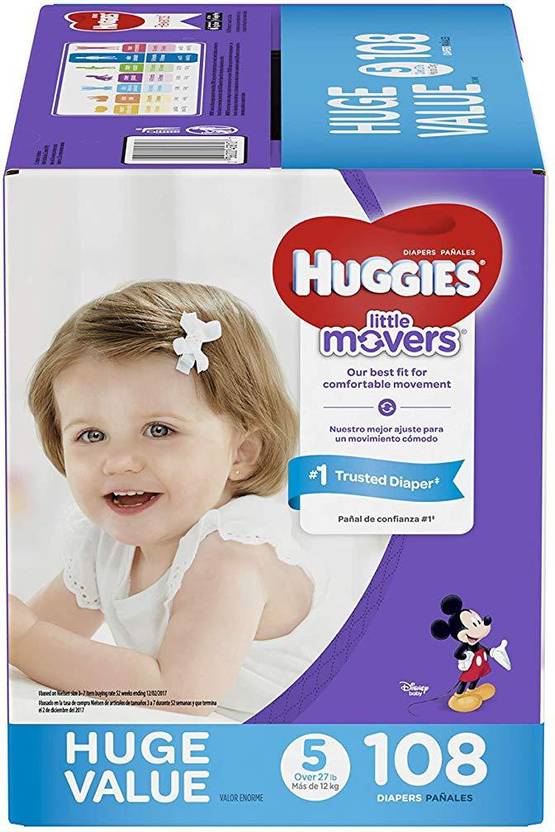 Huggies Little Movers Diapers, Size 5, 108 Count L Buy 108 Huggies