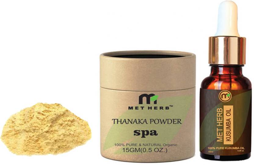 Metherb Thanaka Powder 15g Kusumba Oil 15 Ml For Permanent Hair
