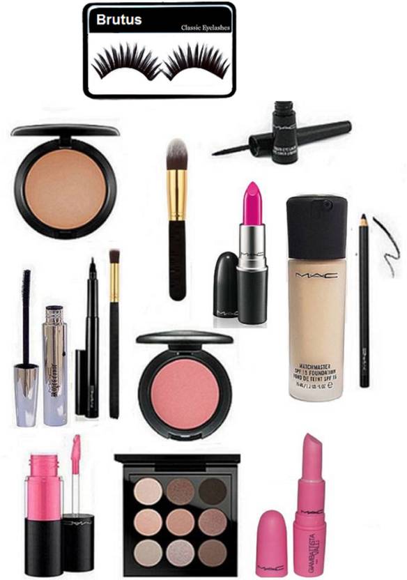 Brutus Eyelashes Mac Makeup Combo Kit Set Of 14 Price In India
