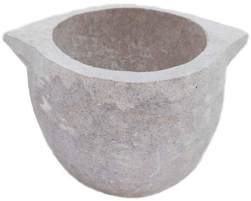 eKitchen kal chatti/Maa kal/Soapstone Cookware Large Pot 15 cm