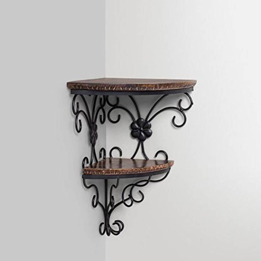 Craftatoz Decorative Corner Wall Hanging Bracket Shelf Wooden Wall