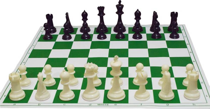 Paramount Dealz Paramount 17 X 17 Green Professional Tournament Vinyl Roll Up Chess Set As Per Fide Standards With 2 Extra Queens Board Game