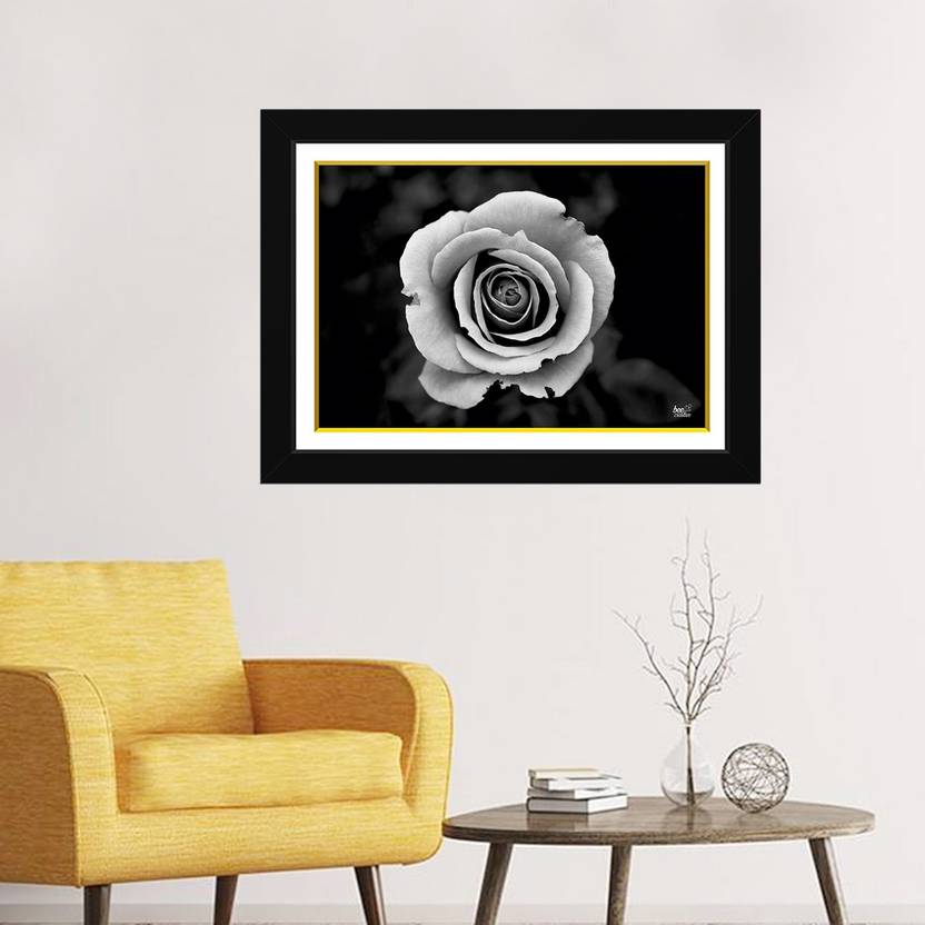 Bee Creative Rose 26 18 Inches Black Framed Art Ink Inch X Bee Creative Rose 26 18 Inches Black Framed Art Ink Inch X Painting In India