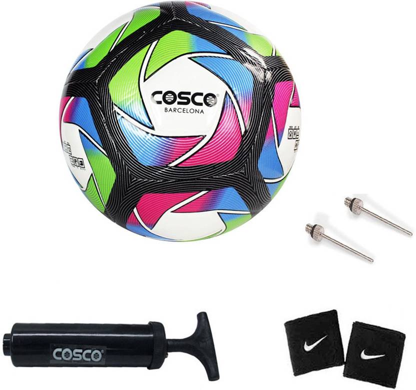 COSCO Football Kit 1 Barcelona Football, 1 Football Pump, 2 Band