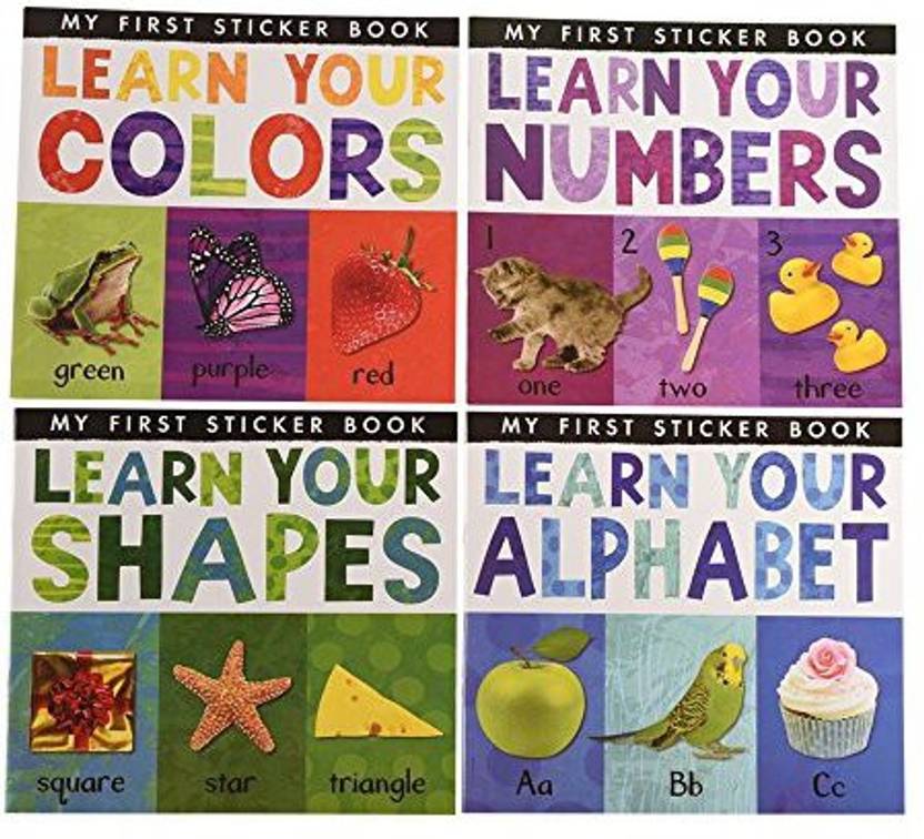 Genrc Bohs Reusable Sticker Book Shapes Numbers Colors - 