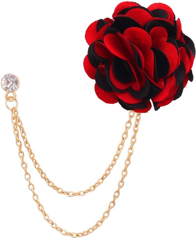 Clears Red And Black Kali Flower Brooch Price In India Buy