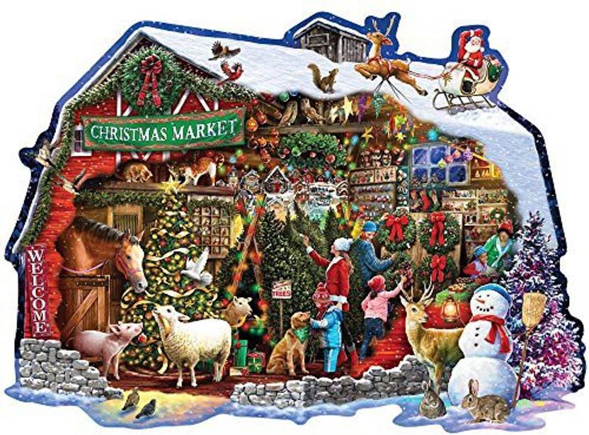 Bits and Pieces 300 Piece Shaped Jigsaw Puzzle for Adults Christmas
