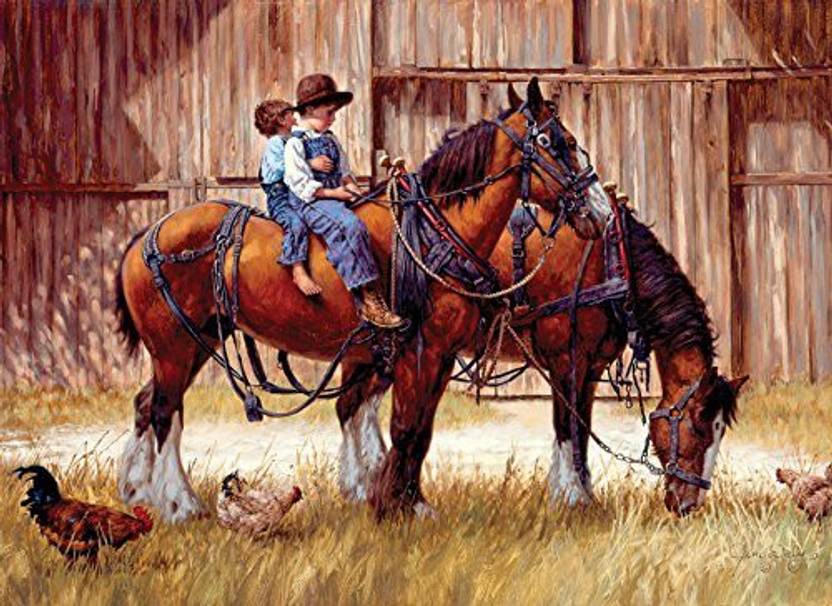 Cobble Hill Back To The Barn 1000 Piece Jigsaw Puzzle Back To