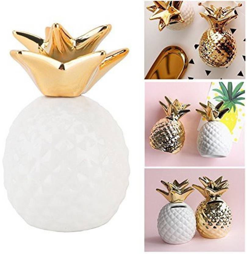 Genrc Xmx Ceramics Pineapple Shape Save Money Banks Coins Cans