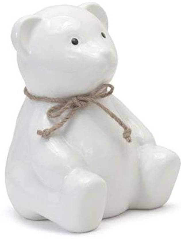Child To Cherish Ceramic Teddy Bear Piggy Bank White Coin Child To Cherish Ceramic Teddy Bear Piggy Bank White Coin