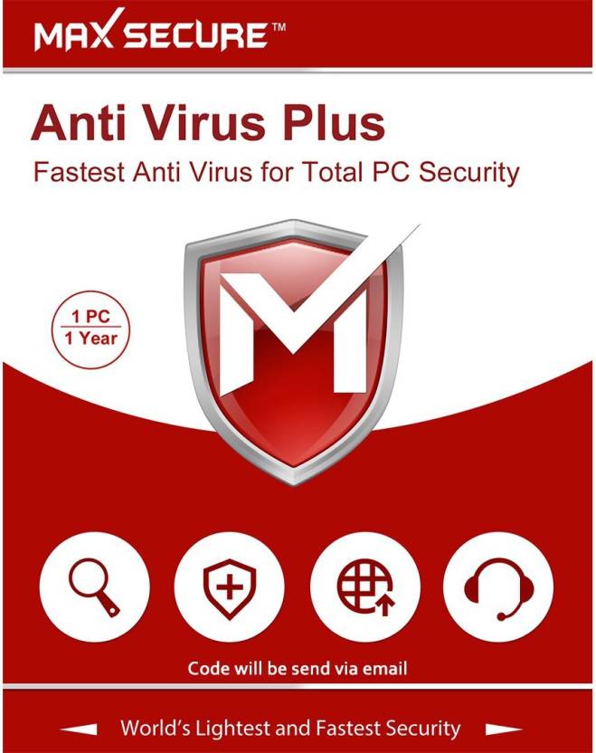 For 50/-(94% Off) Max Secure 1 User 1 Year Anti-virus Activation Code (Personal Edition) at Flipkart
