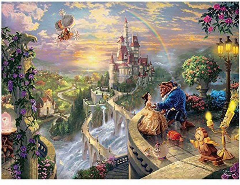 CEACO Disney Beauty & The Beast Falling In Love Thomas Kinkade 750