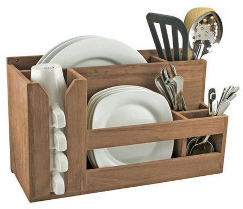 Kitchen Wooden Rack Shelf Number Of Shelves 5 Brown
