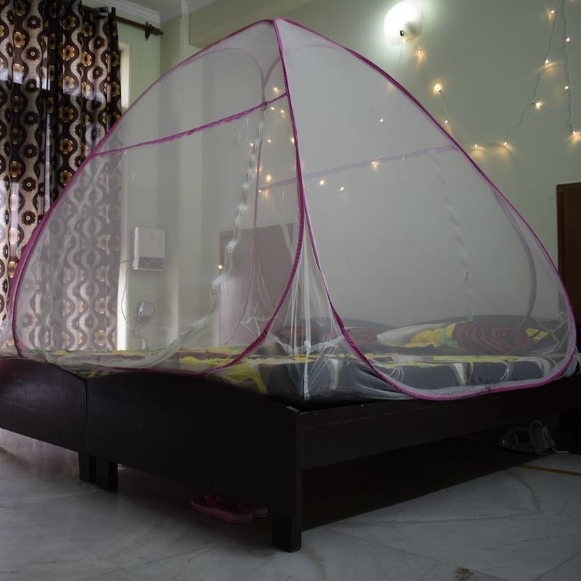 Positive Polyester S Mosquito Net Foldable King Size Double Positive Polyester S Mosquito Net Foldable King Size Double Bed With Saviours Blue