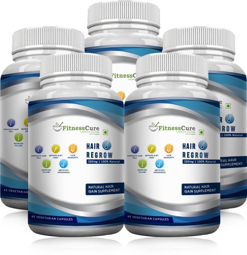 Fitnesscure Hair Regrow 100 Natural Herbal Supplement For Hair