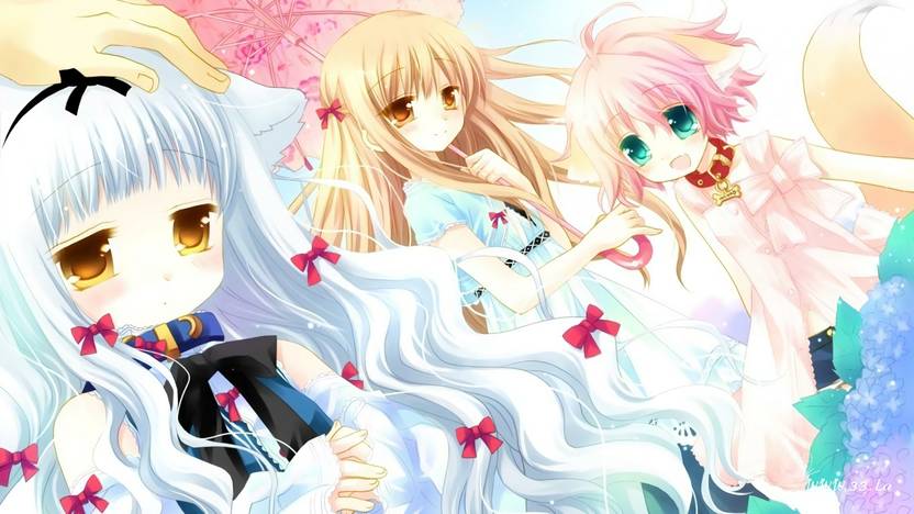 Athah Anime Original Long Hair Pink Hair Short Hair Girl Yellow