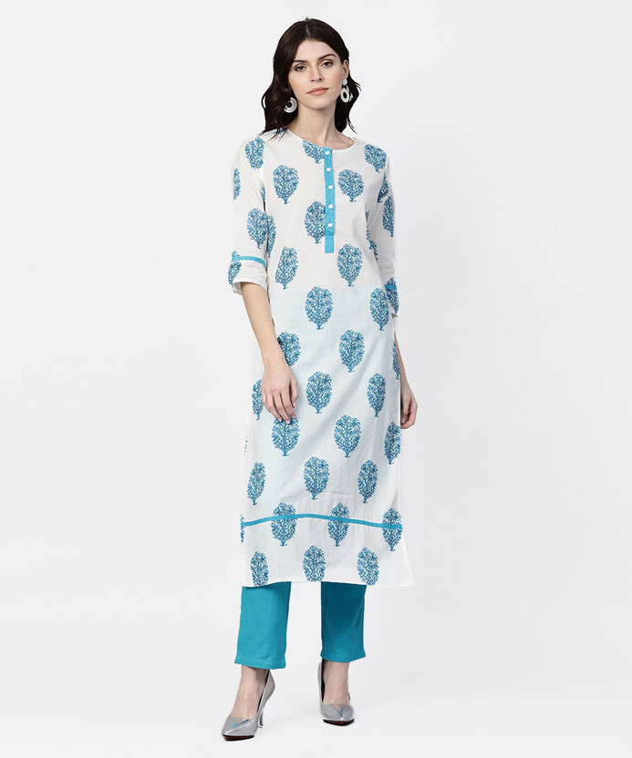 Jaipur Kurti Printed Kurta, Trouser 