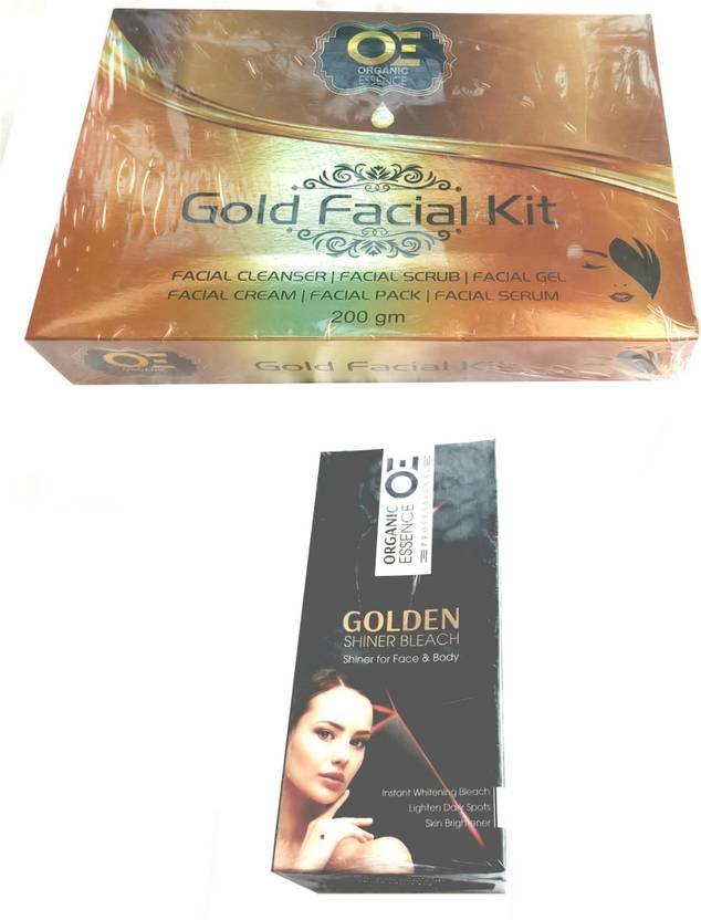 Organic Essence Gold Facial Kit 200gm And Golden Shiner Bleach