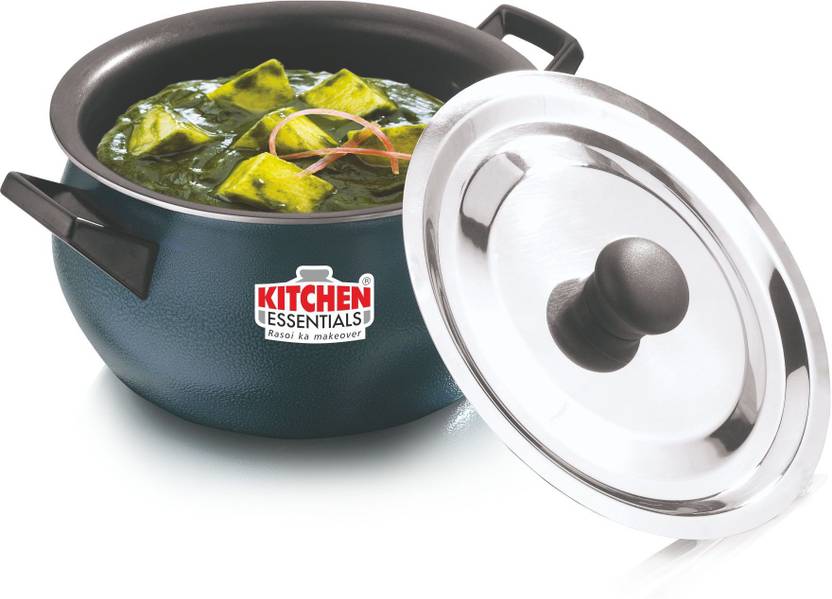 Kitchen Essentials Nonstick Aluminium Handi with Stainless Steel Lid, 4