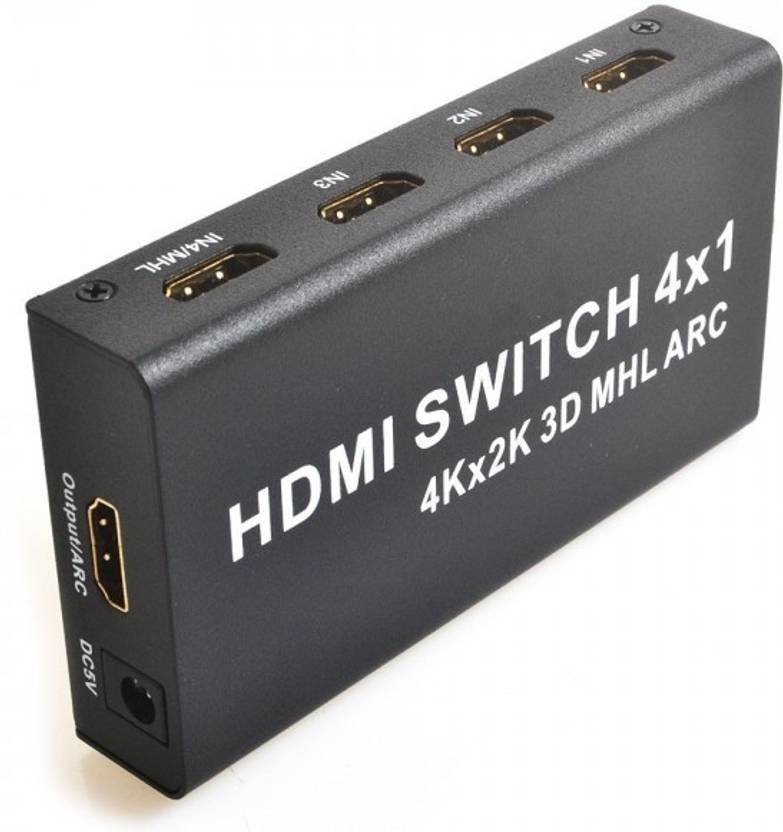 Tobo HDMI Switcher 4 Input 1 Output 4x1 Switch 4K ARC Adapter Remote