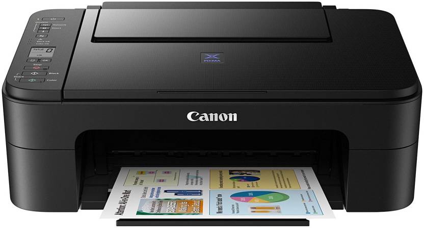 For 3999/-(33% Off) Canon E3170 ( DIRECT WiFi ) Multi-function Wireless Printer  (Black) at Flipkart