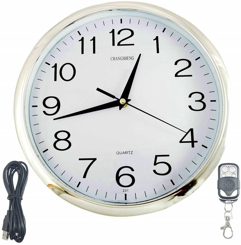 visionrabbit 2X HD Quality Wall Clock Hidden Spy Camera Wireless