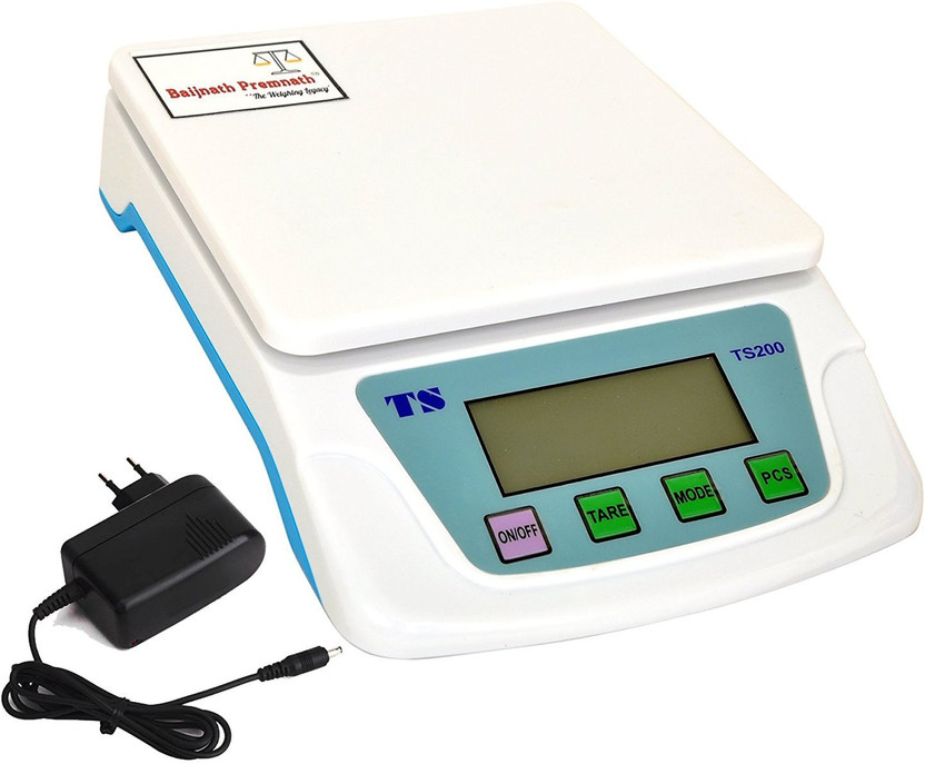 Baijnath Premnath Digital 10kg x 1g Premium Scale Balance Multi-purpose weight measuring machine with Adapter Weighing Scale {for research} Weighing Scale(White)