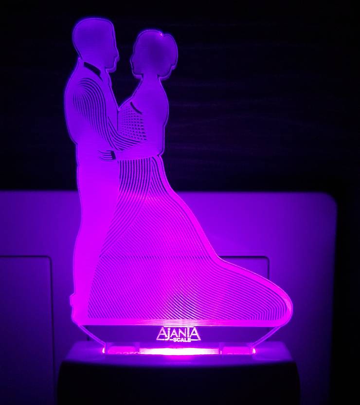 Ajanta 3d Romantic Love Couple Code 2099 Night Lamp Price In India