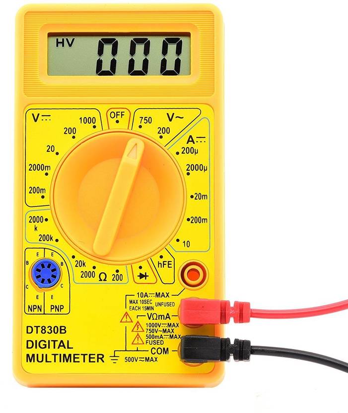 Maxtree DT830D Digital Multimeter Small Yellow Color LCD Ac Dc