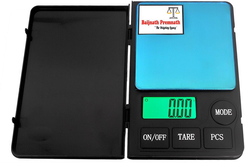 Baijnath Premnath Plastic Notebook 1kg(1000gram) x 0.01g Digital Gold and Silver Jewellery Weighing Scale(Black) {For Research} Weighing Scale(Black)