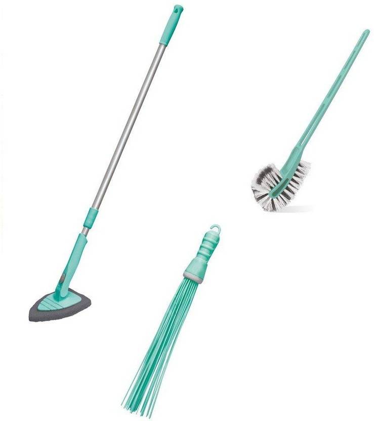 Spotzero Bathroom Floor Cleaning Kharata Plastic Broom with Toilet