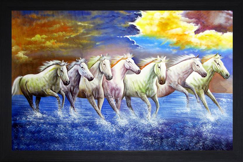 1 Art Of Creations Energetic Horses Vastu Large Synthetic
