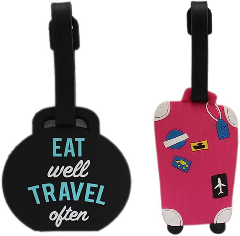 Shoppernation Luggage Tag Travel With Suitcase Pack of 2 (CLNT31