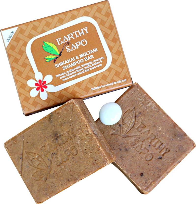 Earthy Sapo Shikakai Multani Shampoo Bar Suitable For Oily Hair