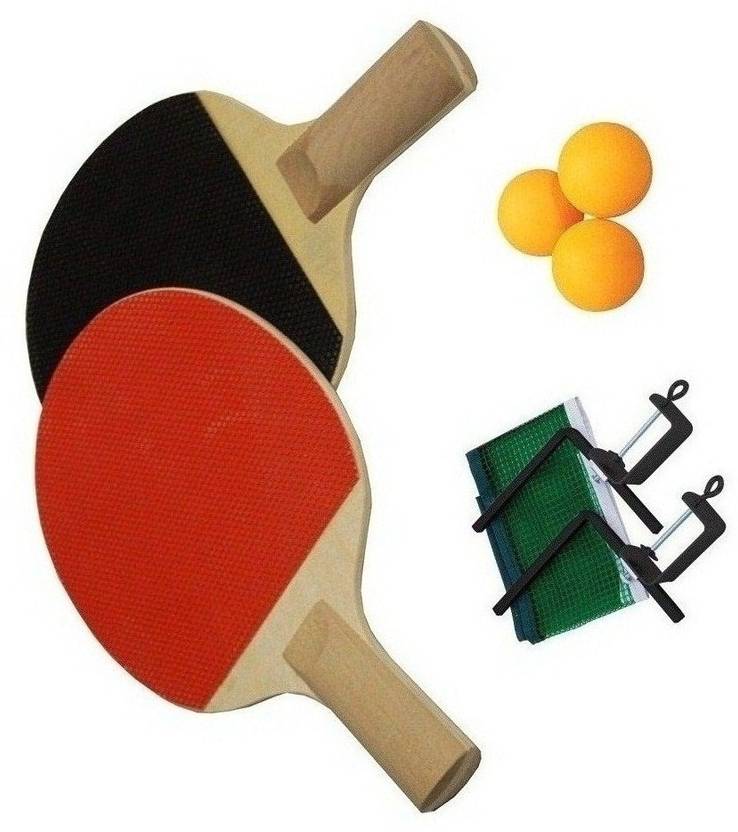 SPORTSHOLIC New Table Tennis Racquet Set With Net, Clumps And 3 Balls