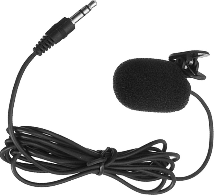 Tie clip microphone for tape recorders