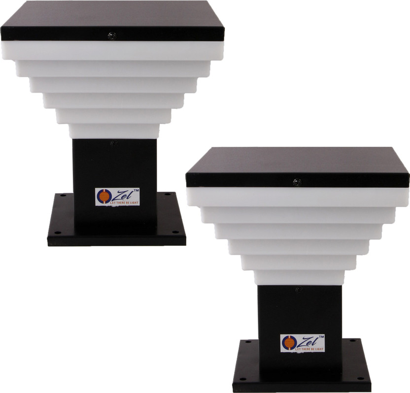 OZEL D-MED-G-B Post Light Outdoor Lamp(Grey, Black)