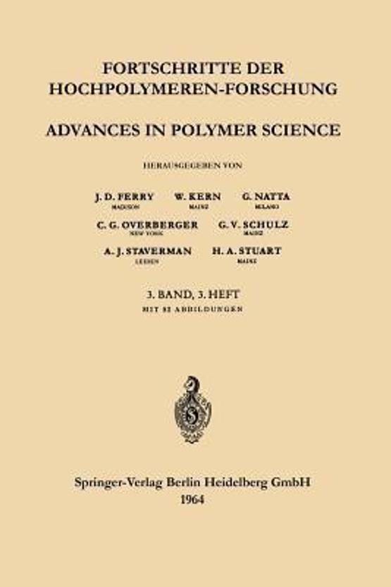 Advances In Polymer Science Fortschritte Der Hochpolymeren - 