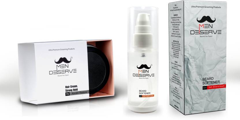 Men Deserve Beard Softener Soft Shine Growth Hair Styling