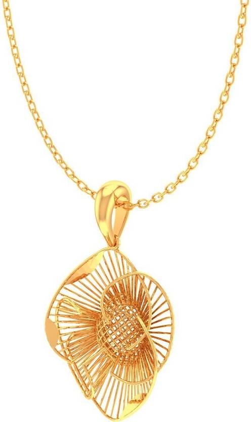 Jeweltale Raya Pure Gold 22kt Jewellery Pendant By Yellow - 22kt Gold Pendant Jeweltale Raya Pure Gold 22kt Jewellery Pendant By Yellow - 22kt Gold Pendant