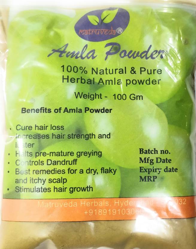 Matruveda 100 Natural Amla Powder 100gm Price In India Buy