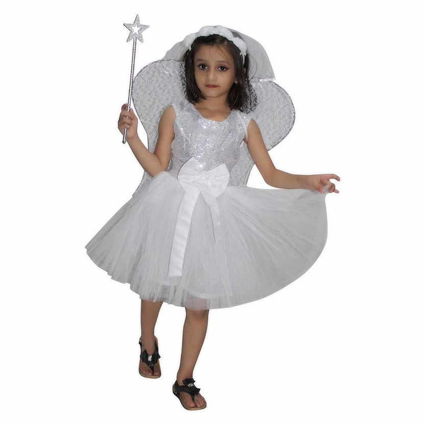 KAKU FANCY DRESSES Fairy Costume -White 