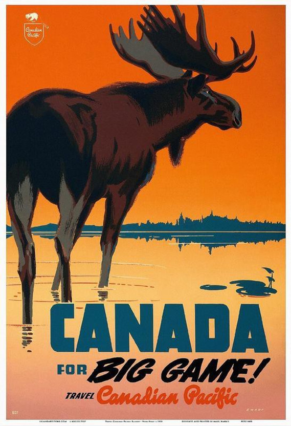 Canadian Pacific ships Vintage painting art Travel Poster Print For Glass Frame