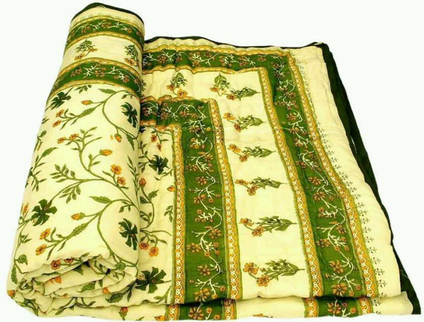 V.R.ENTERPRISES Floral Double Quilt for  Heavy Winter(Cotton, Multicolor)